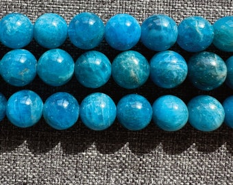 Natural 3A Apatite gemstone beads on a strand in 4/6/8 & 10 mm, loose Apatite natural stone beads for making jewelry, bracelet, necklace