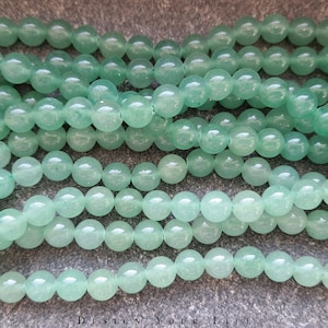 Natural green aventurine beads on a strand in 4 mm, 6 mm, 8 mm & 10 mm - jewelry beads gemstone for making necklace bracelet arm chain