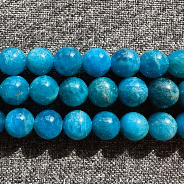 Natural 3A Apatite gemstone beads on a strand in 4/6/8 & 10 mm, loose Apatite natural stone beads for making jewelry, bracelet, necklace