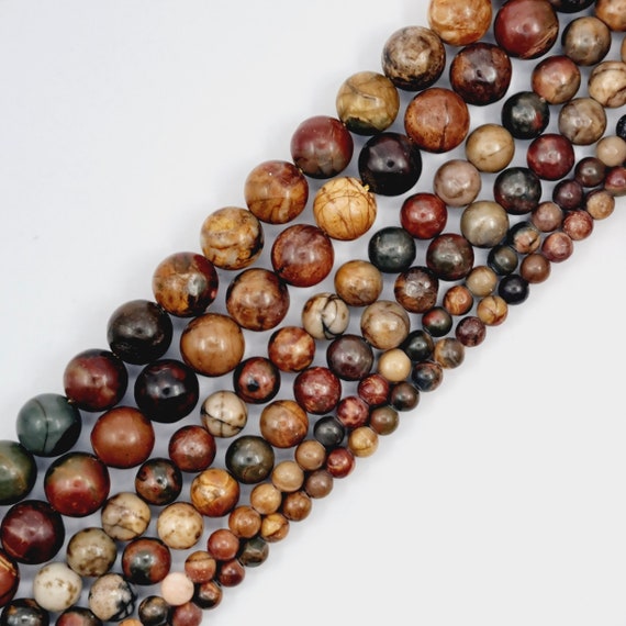 30 Stück Roter Bach-Picasso-Jaspis Perlen – 4x13 Mm, Natürliche Edelsteinperlen Für Schmuckherstellung