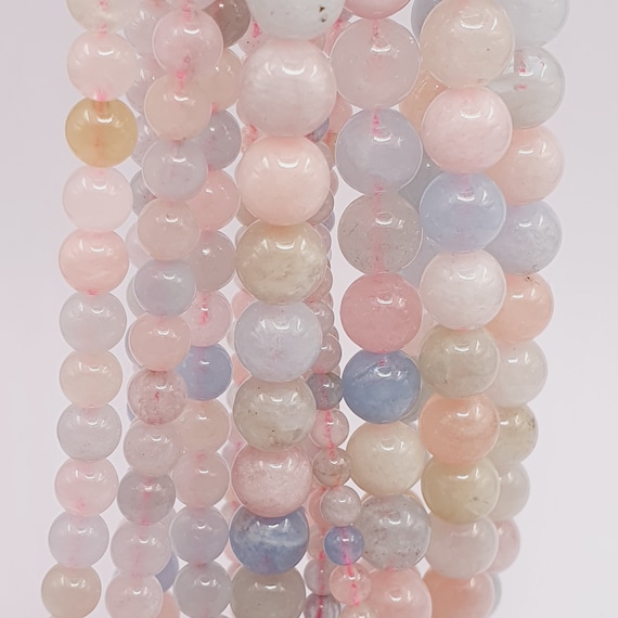 Morganit Perlen 6mm - Natürliche Edelsteinperlen Für Schmuck DIY