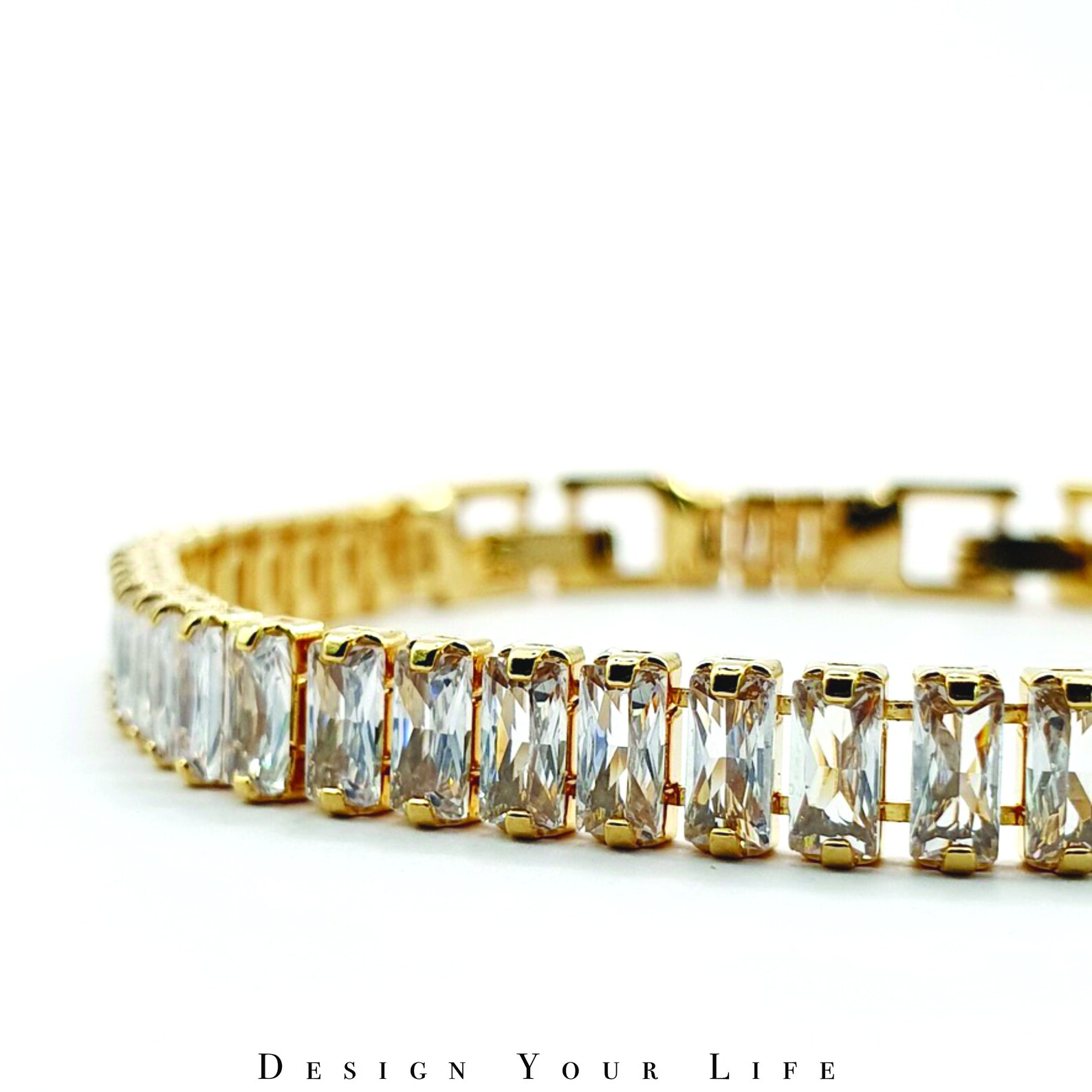 Tennisarmband Tennis Halskette bunt gold silber Armkette Etsy.de