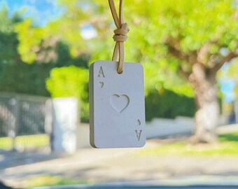 Car Air Freshener, Set of 4 Ace Poker Cards Car Hanging Diffuser, Car Hanger Custom Air Freshener, Custom Colored Scented Car Freshies Décor