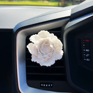 Car Air Freshener, Peony Flower Car Vent Clip, Custom Air Freshener, Cute Car Accessories, Custom Colored Scented Car Freshies, Car Ornament