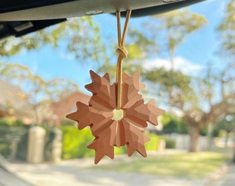 Car Air Freshener, Snowflake Car Hanging Diffuser, Car Hanger, Custom Air Freshener, Custom Colored Scented Car Freshies, Christmas Ornament
