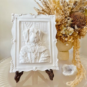 Custom Air Freshener, Cool Dog Air Diffuser, Scented Textured Plaster Artwork with Stand, Table Décor, Custom Colored Scented Home Freshener