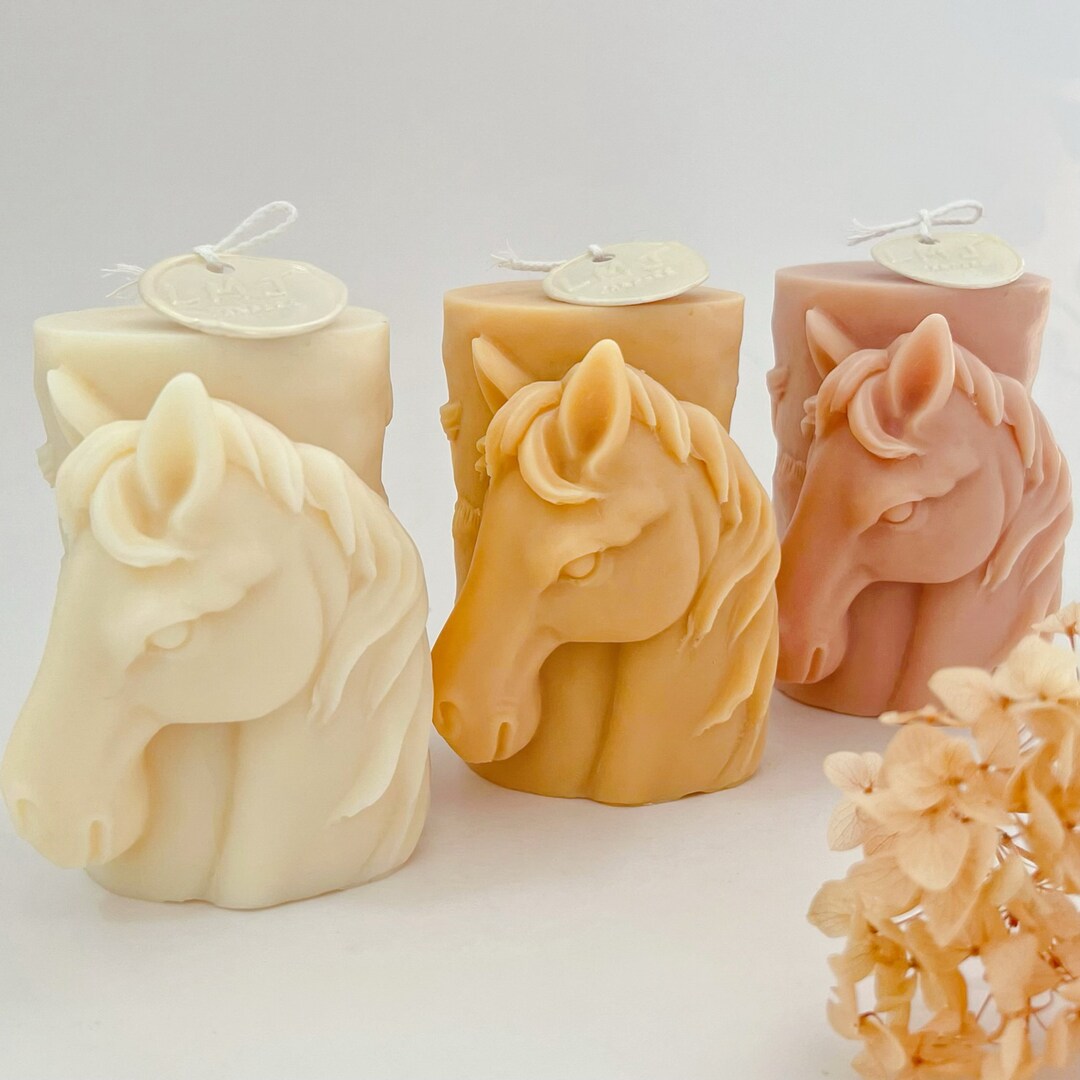 Horse Shaped Candle | Scented Natural Soy Candle | Handmade Decorative ...