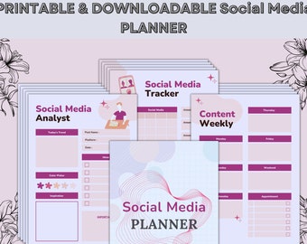Instagram Planner Digital | Business Marketing | Social Media Plan | Marketing Planner | Content Planner PDF | Printable Instagram Tracker