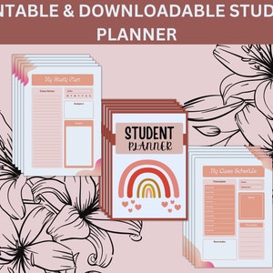 Daily Study Planner | Student Planner | Assignment Tracker | Homework Planner | College | Instant download PDF | Printable Planner