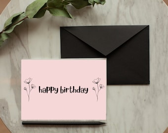 birthday card, happy birthday, card for her, girls birthday card, daughter card