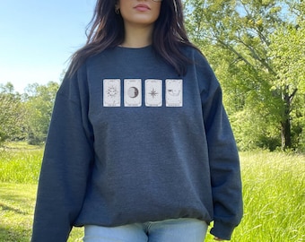 Tarotkarten Unisex Heavy Blend Rundhals-Sweatshirt