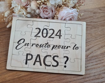 Puzzle demande témoin, mariage, PACS