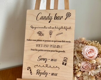 Panneau / affiche candy bar