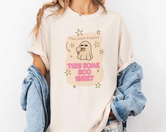 This Some Boo Sheet Halloween Shirt, Comfort Colors® Funny Boo Ghost T-Shirt, Cute Spooky Tee, Humor Shirt for Women, Spooky Season