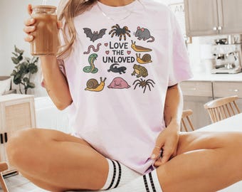 Love The Unloved Tshirt, Weird Retro Entomology Tshirt, Bug Lover Gift, Biology Teacher Tee, Cute Weird Animal Tee,  Science Goth Animals