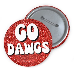 Go Dawgs Sparkle UGA ゲームデーボタン