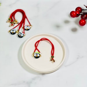 Custom Handmade Christmas Glass Bracelets, Murano Glass Heart Bracelets for Women, Adjustable Holiday Gifts Green