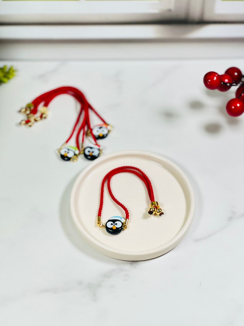 Custom Handmade Christmas Glass Bracelets, Murano Glass Heart Bracelets for Women, Adjustable Holiday Gifts Blue