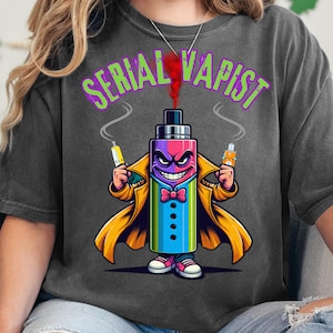 Serial Vapist PNG – Funny Vaping Design for T-Shirts, Mugs, and More – Digital Download