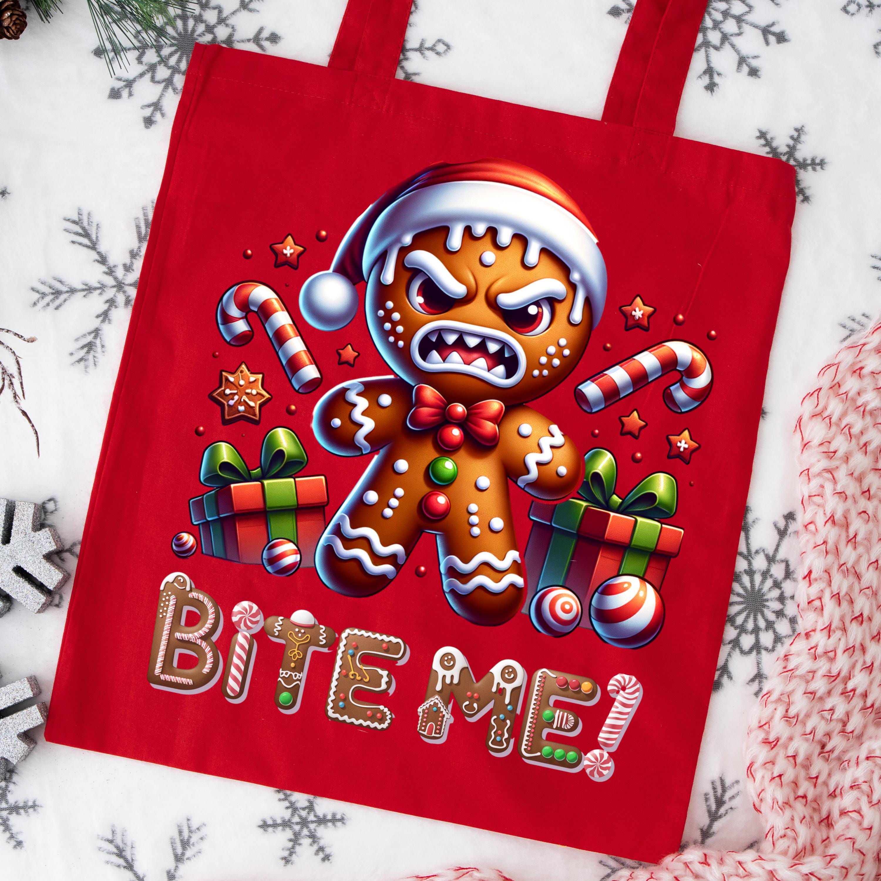 Funny Bite Me Gingerbread Man PNG, Naughty Christmas Digital Download ...