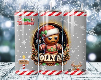 Funny Gingerbread Man Christmas 20oz Tumbler Wrap (Digital Download)