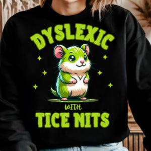 失読症と卵のPNG画像 - ハムスターの面白い名言デザイン - Tシャツやマグカップに使える皮肉な神経多様性ユーモア