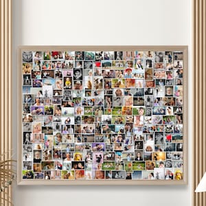 Collage de fotos personalizado, un collage único con tus fotos, regalo de cumpleaños, collage de imágenes completo, archivo digital, IMPRIMIBLE