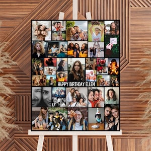Editable Birthday Photo Collage SET - Photo Montage Board, Celebrate