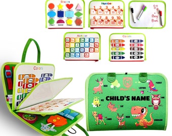 Green Forest Montessori Busy Board voor peuters - Autisme Zintuiglijk Speelgoed - Rustig Boek voor 3 jaar en ouder, Verjaardag Jongen Meisje Geschenken