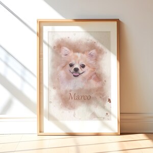 Chihuahua memorial gift Custom pet painting from photo Dog remembrance  portrait