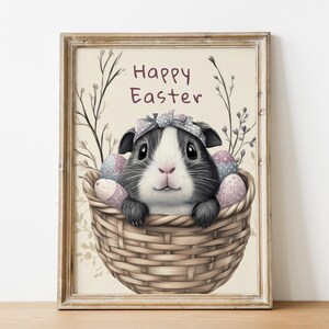 Porcellino d'India regalo cartolina di Pasqua stampa decorazione cameretta bambini