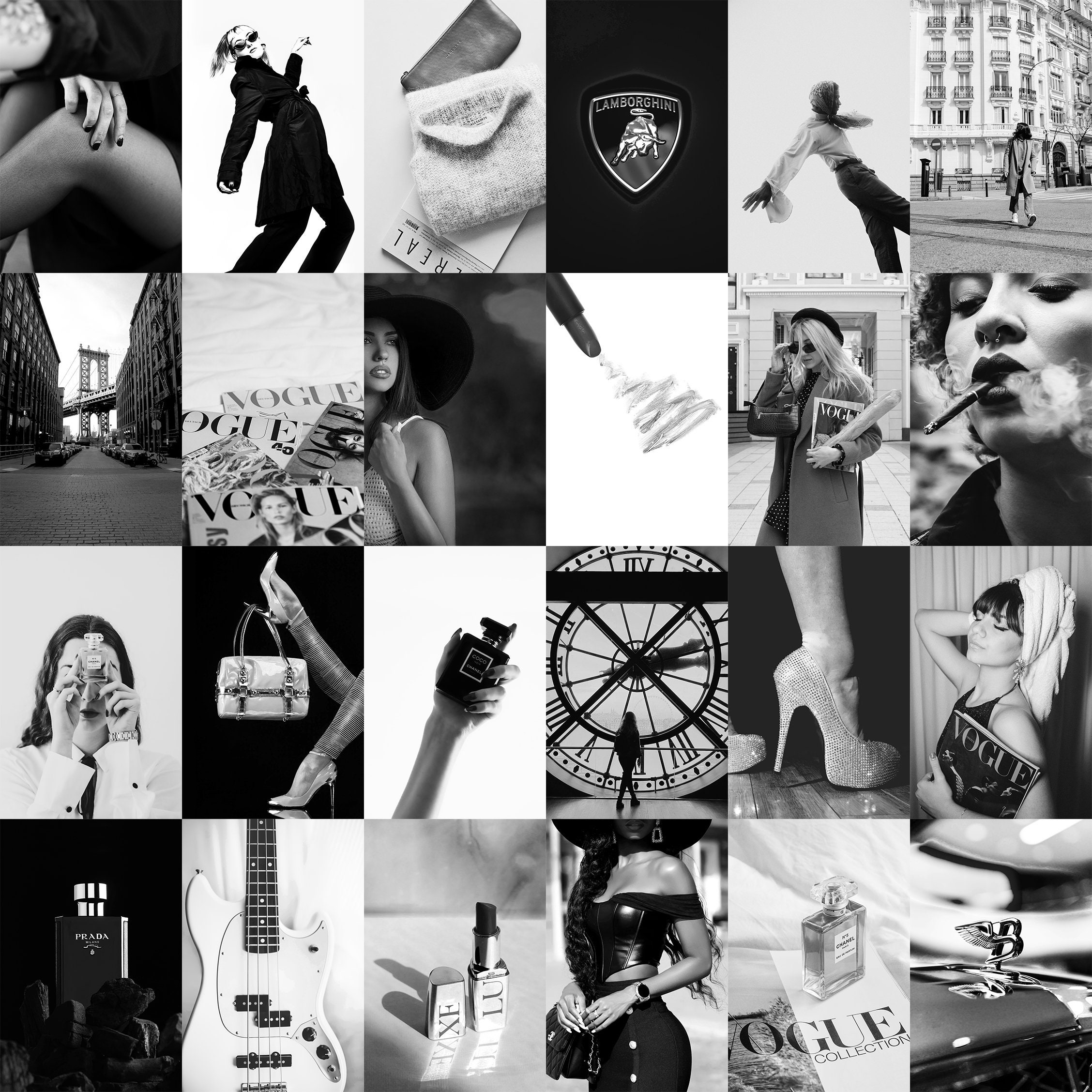 106 PCS Boujee Aesthetic Wall Collage Kit Black and White Vogue Prints ...