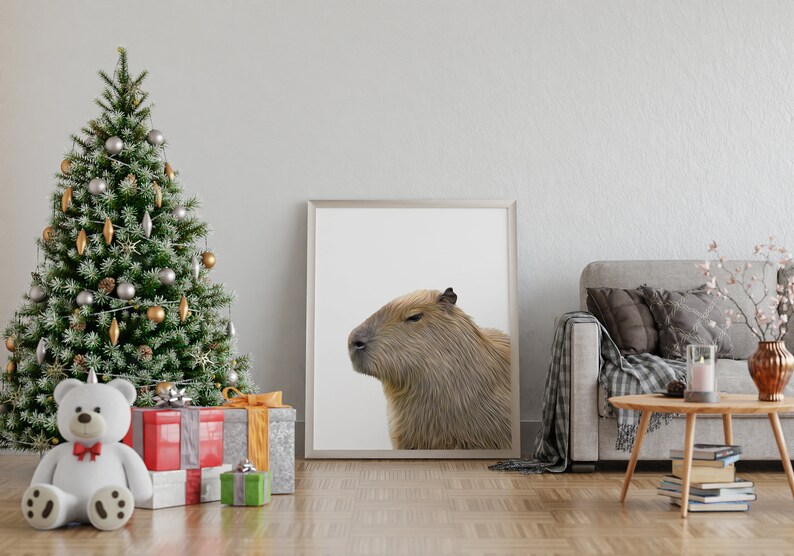 Last minute Christmas gift, capybara, capybara poster
