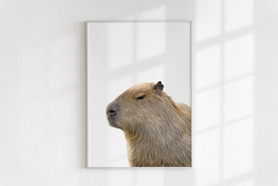 Capybara print Exotic animal wall art Capybara poster Dorm decor for college girls and teens