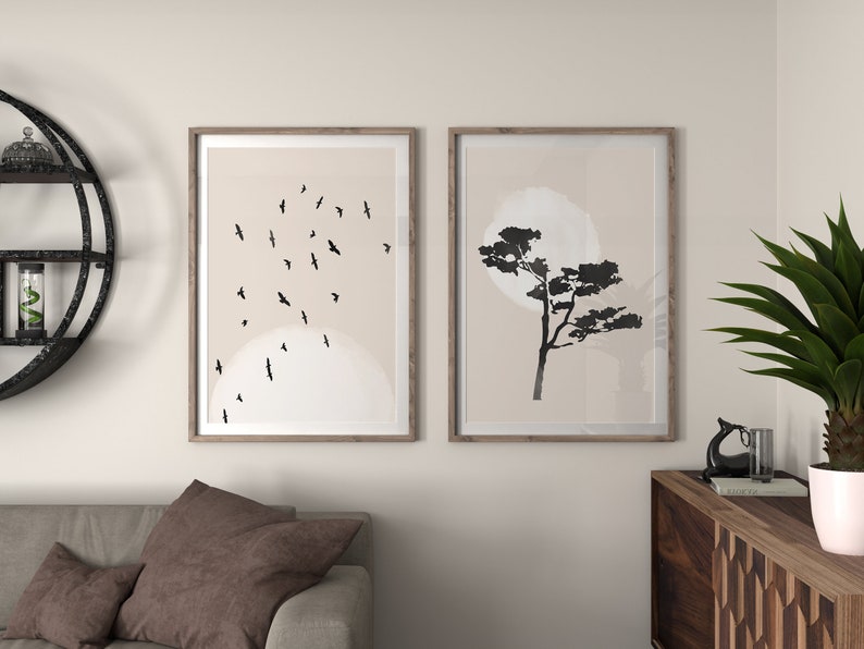 Japandi Wall Art Wabi Sabi Print Set of 2 Two Piece Wall Art - Etsy