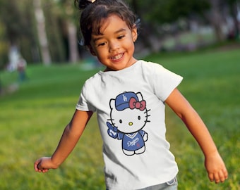 LA Dodgers Hello Kitty Number 1 Fan Toddler T-shirt