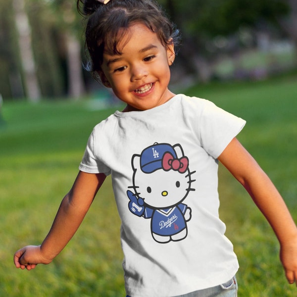 LA Dodgers Hello Kitty Number 1 Fan Toddler T-shirt