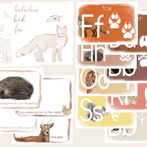 Autumn Woodland Animals Play-dough and Drawing Mats | Digital Download | Montessori | Early Years | Homeschool | Printable PDF | Fox | Bird