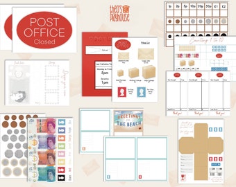 Post Office Dramatic Play Pack | Digital Download | Montessori | Early Years | Homeschool | Printable PDF | Role Play | Pretend Play | Maths