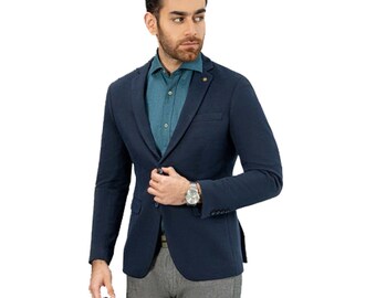 Abrigo Casual Azul Marino Para Hombre