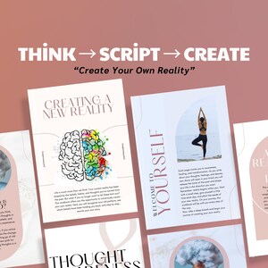 Manual de reprogramación subconsciente para mujeres / Creación de la realidad y restablecimiento del autoconcepto / Diario imprimible en PDF sobre la Ley de Asunción