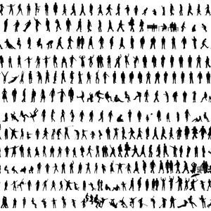 Huge Silhouette Collection, Png-psd-jpg-ai-csh Files, Themes Include ...
