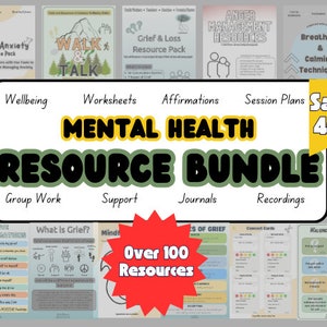 Mental Health Resource Bundle - Youth Work - Child and Youth Care Worker - Mental Wellbeing - Supportive Resource - Teaching - Young People