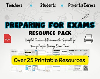 Preparing for Exams Resource Pack - Exam Preparation - Pupil Support - Youth Work - Exam Stress - School Resources-Teachers -Student Support