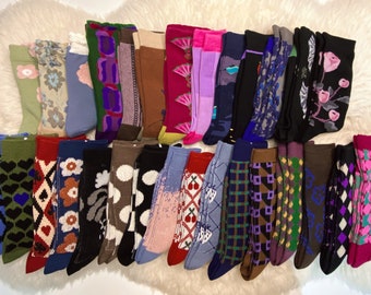 Farbenfrohe Vintage Socken in 37 Varianten