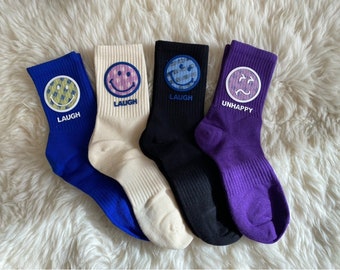 Socks with Smiley "Laugh" / "Unhappy"