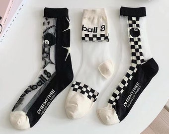 Socks transparent with black 8