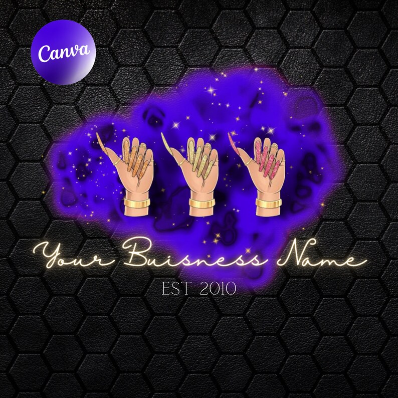 DIY Business Logo Bundle 5 Templates for Nail Salon Nail Etsy