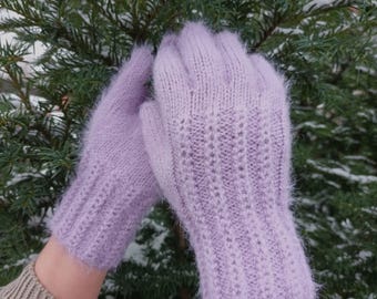 Wzór na robótkę na drutach w formacie PDF – Teksturowane, puszyste rękawiczki – Bezszwowe – Wsparcie wideo – Rozmiary od S do L