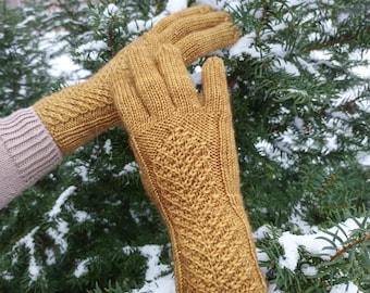 Rękawiczki ozdobne z panelem – wzór na robótkę w formacie PDF + linki do filmów – Akcesoria dzianinowe damskie